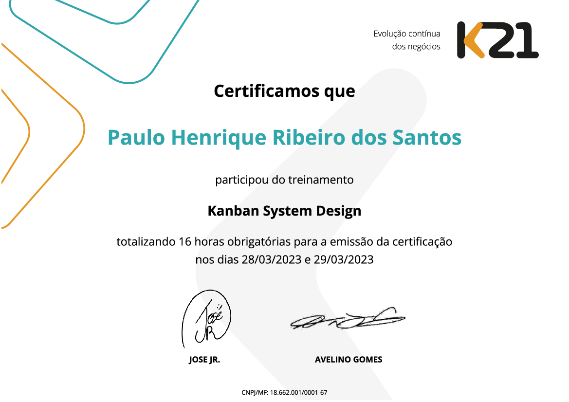 Certificado K21
